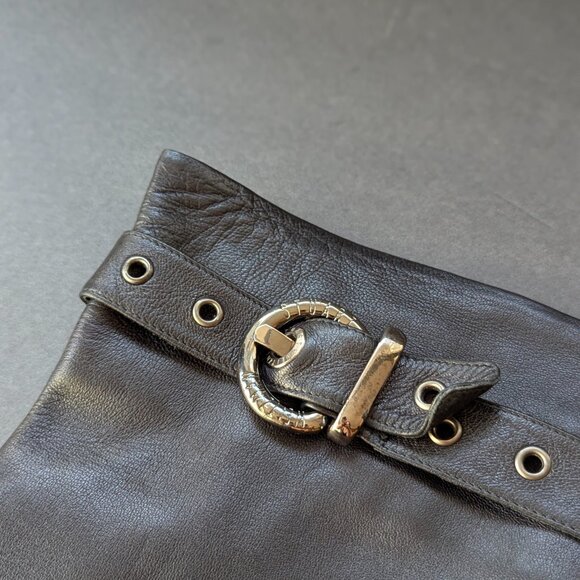 Stuart Weitzman Wedge Knee High Leather Boots Black Size 9 - Picture 8 of 12